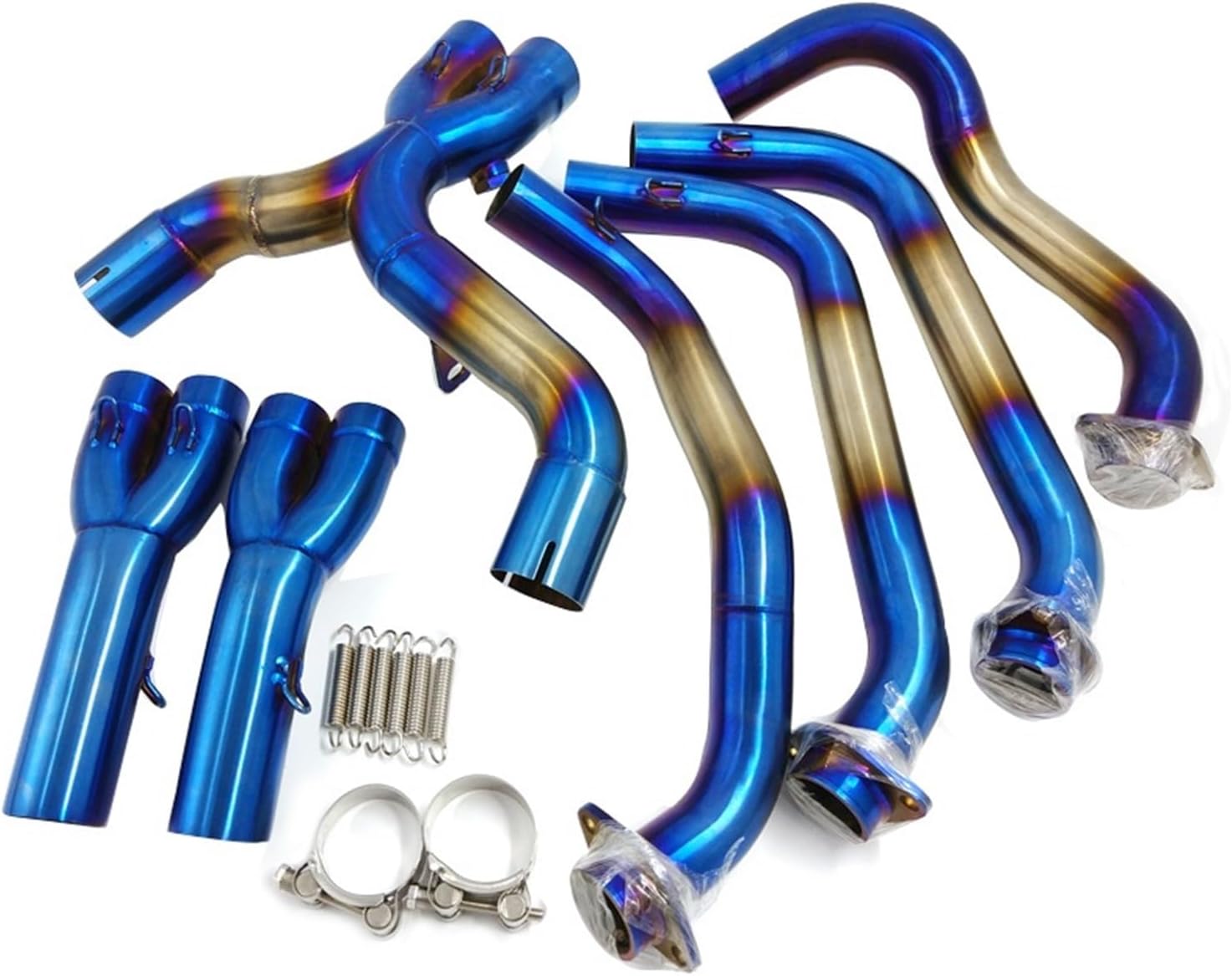 オートバイのエキゾーストパイプキット オートバイフルシステムブルー